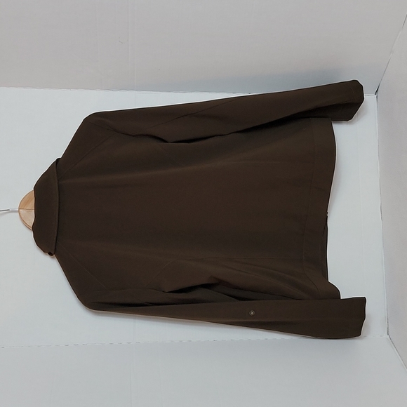 Laura Ashley Women's Brown Roll Tab Zip Up Jacket, PM - Picture 2 of 9